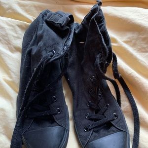 Black converse like shoes